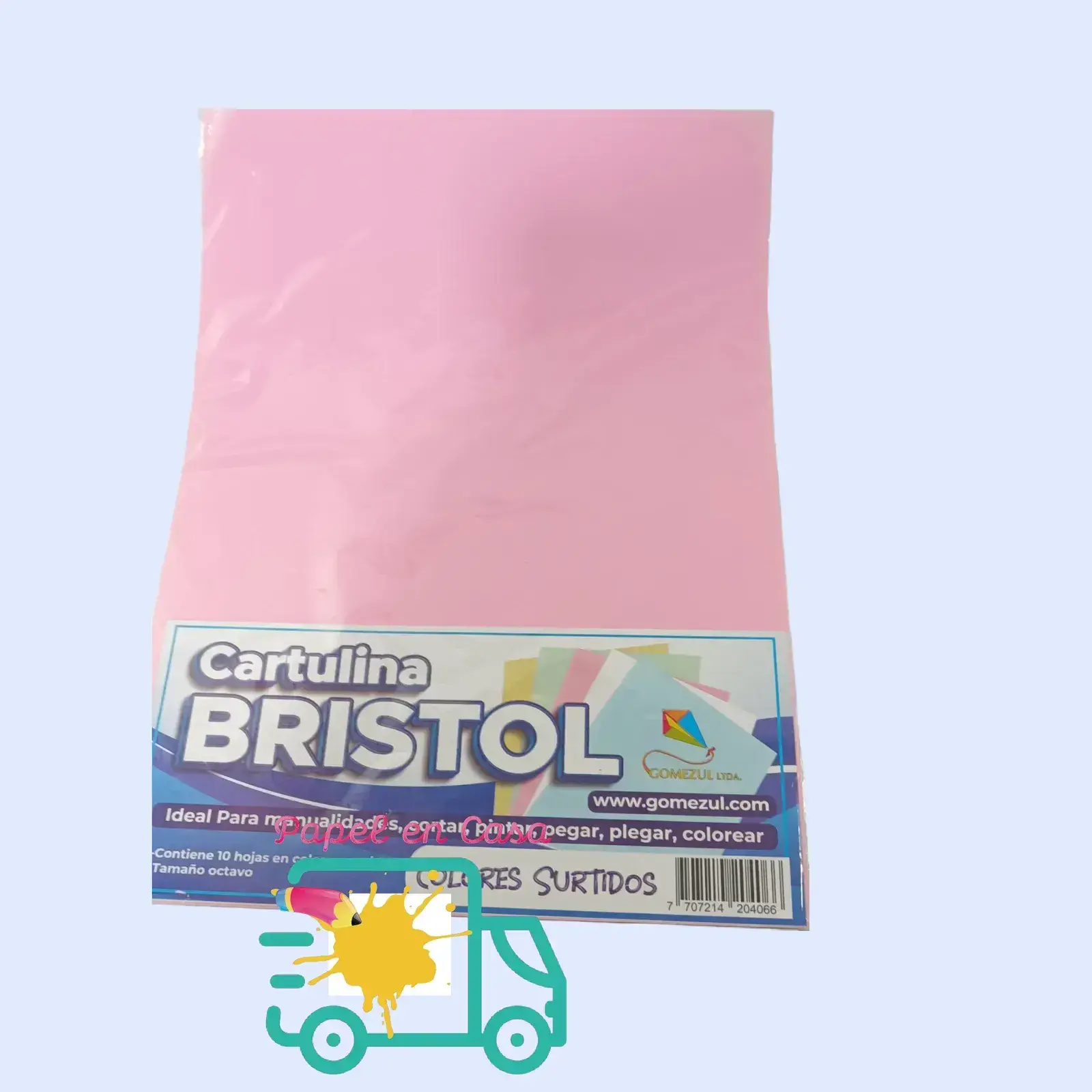 Cartulina bristol octavos Colores